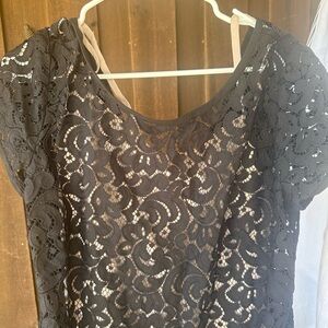 LOFT Black Lace Dress